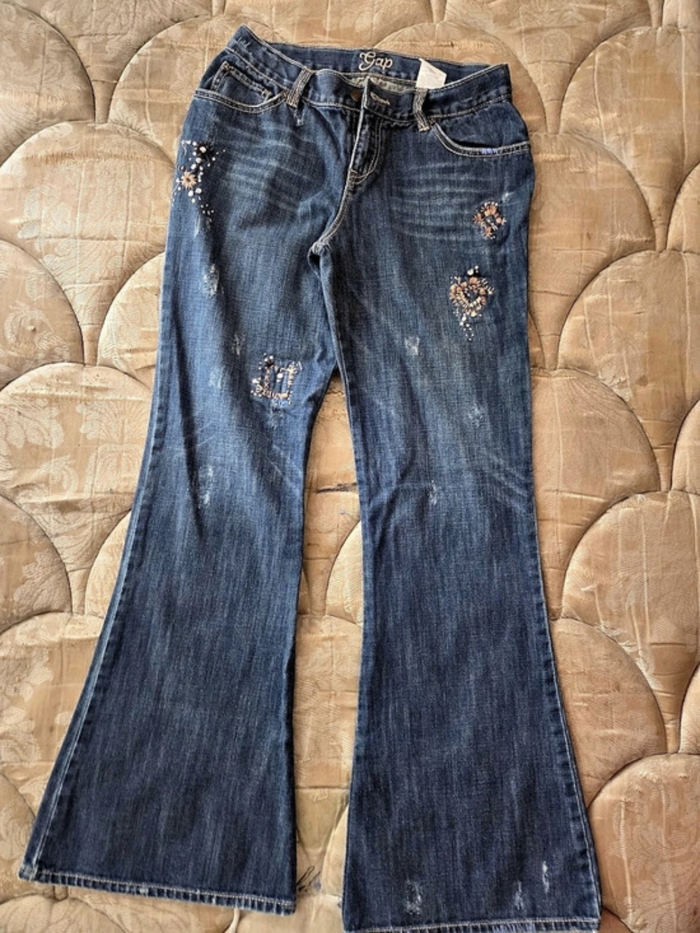 Vintage Gap Girls Size 16 Flare Jeans Blue